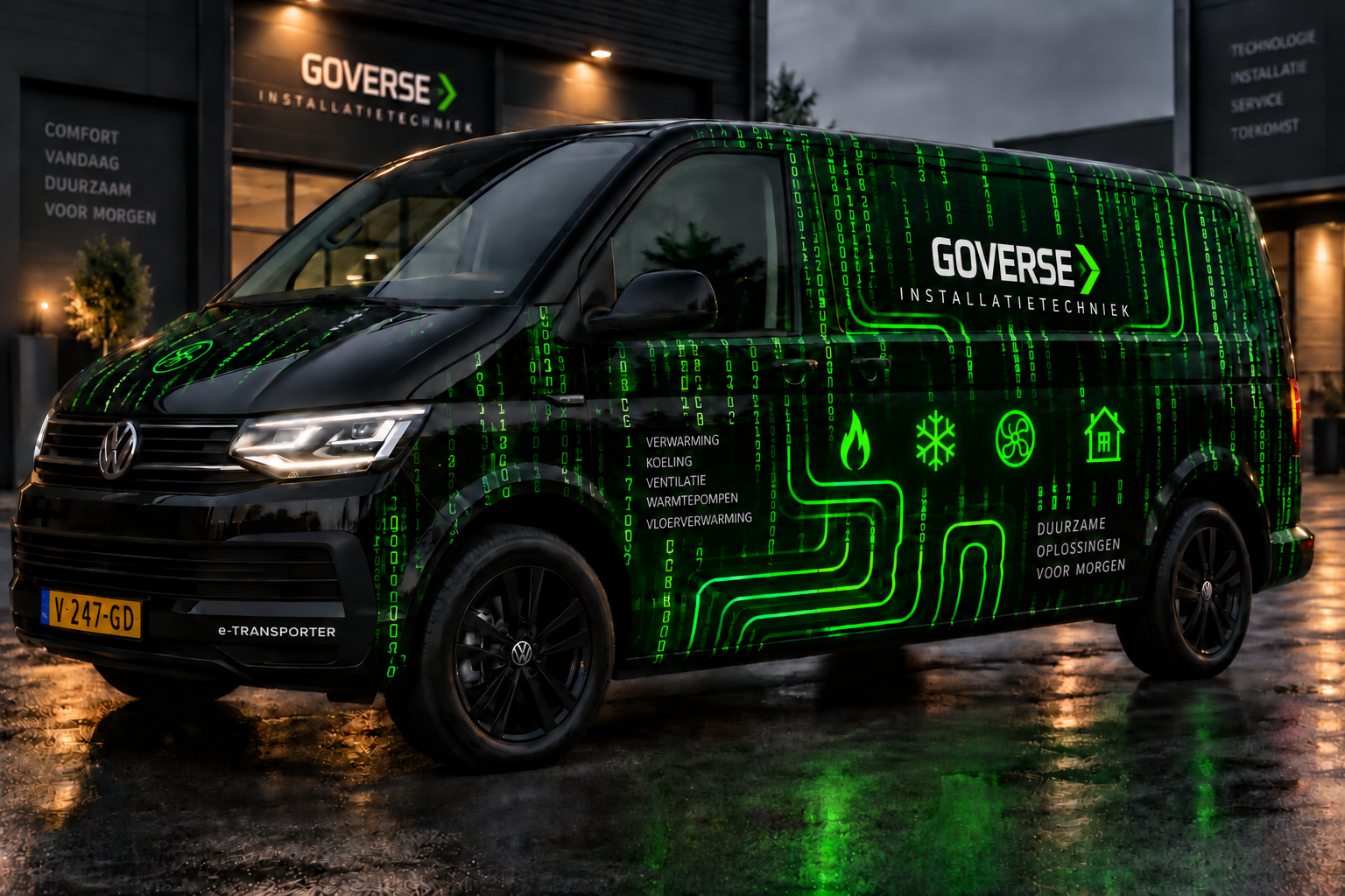 Goverse> werkbus in de groene huisstijl